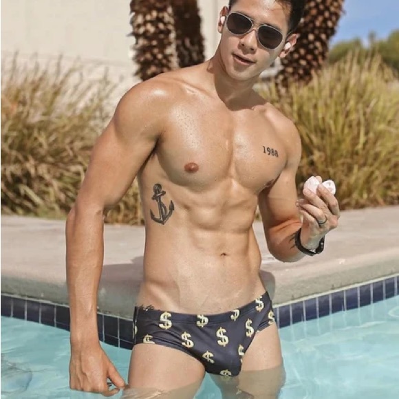 MEN’s JJ Malibu Dollar Sign $ Speedo in size SMALL (28-30) - Picture 5 of 9